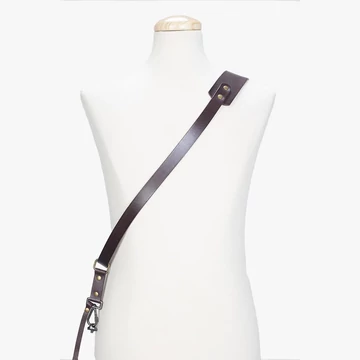 BRONKEY Brown sling leather camera strap BER-602-L
