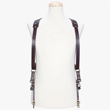 BRONKEY Brown dual leather camera strap BER-702-S
