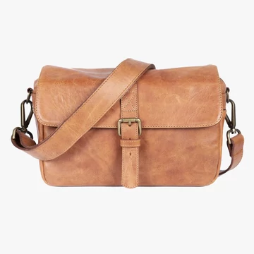 BRONKEY Paris brown leather small size crossbody camera bag PAR-BAG-02