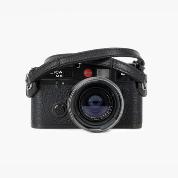 BRONKEY Black Leather camera strap ROM-101-L-120