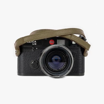 BRONKEY Green Olive Leather camera strap ROM-103-L-95