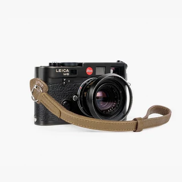 BRONKEY Olive green leather camera strap ROM-203