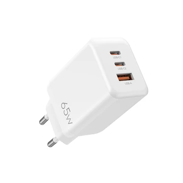 Caruba 65W fali töltő 2× USB-C + 1× USB-A
