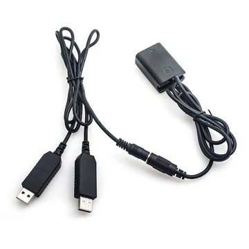 Caruba Sony NP FW50 Dummy Battery + 5V 2A dupla USB-kábel