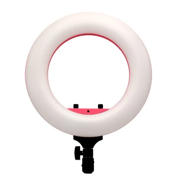 Caruba Round Vlogger 12" LED Szett táskával rózsaszín