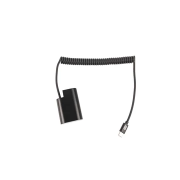 Caruba Panasonic DMW-BLF19 dummy akkumulátor USB-C hosszabbító kábel