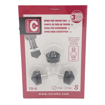 Caruba 3/8\" állványtalp gumírozott / 22 mm (3 db)