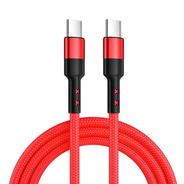 Caruba USB-C USB-C kábel 60W 30 cm piros