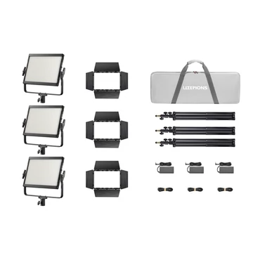Godox LP400R K3 Black Litemons RGB LED Light Panel 3-light kit
