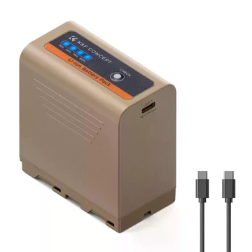 K&F Concep NP-F970 akkumulátor 10500mAh, USB-C csatlakozóval