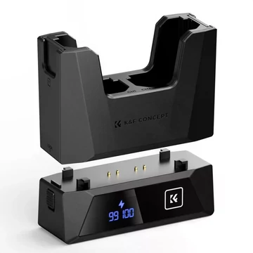 K&F Concept hordozható moduláris dupla töltő, 2db NP-FZ100 akkumulátorhoz