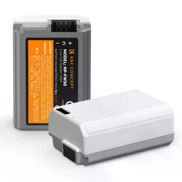 K&F Concep NP-FW50 akkumulátor, 2db, 1100mAh, USB-C csatlakozóval
