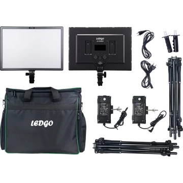 LG-E268C 2 LIGHT KIT W/STAND AND BAG