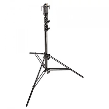 Manfrotto Senior krómozott acél állvány, 3 szekció, szint.láb, fekete 007BSU