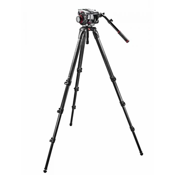 Manfrotto 509 fluid fej + 536 karbon állvány, 100 csésze, single láb 509HD,536K