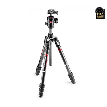 Manfrotto Befree GT karbon állvány 4 szekc. tekerős lábzár + gömbfej MKBFRTC4GT-BH
