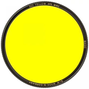 B+W 022 sárga szűrő 495nm MRC Basic, 49 mm