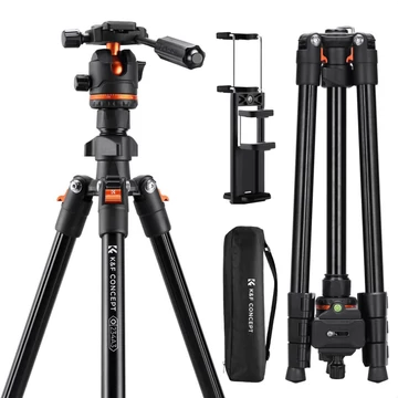 K&F Concept O234A3 + BH-36 videó állvány, telefon adapter