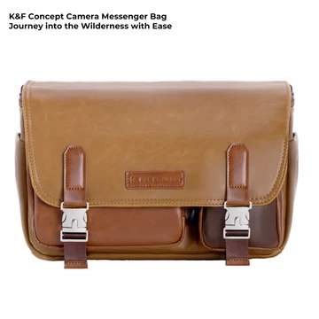 K&F Concept Sling Bag 10L Urban Wander 11, Gobi brown, bőrhatású felület, sötét barna