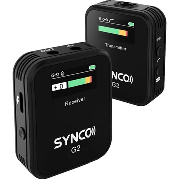 Synco WAir-G2 (A1) ultrakompakt vezetéknélküli csiptetős mikrofon rendszer, TFT kijelzővel (2.4 GHz)