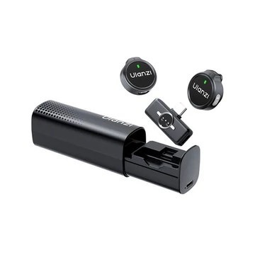 Ulanzi A21 csiptetős vezeték nélküli mikrofon, 2db mikrofon, zajszűrés, USB-C, fekete