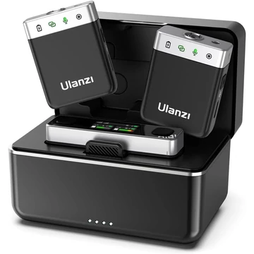 Ulanzi AM18 U-mic 2.4GHz vezeték nélküli duális mikrofon szett, usb-a, usb-c, lightning csatlakozás