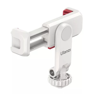 Ulanzi ST-06s telefon tartó adapter állványhoz, elforgatható, dönthető, vakupapucs adapterrel, fehér