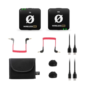 RODE WIRELESS ME ULTRA KOMPAKT DIGITÁLIS VEZETÉK NÉLKÜLI MIKROFON RENDSZER KÉT CSATORNÁS VEVŐVEL, EGY ADÓVAL, ADÓBA ÉS VEVŐBE ÉPÍTETT MIKROFONNAL