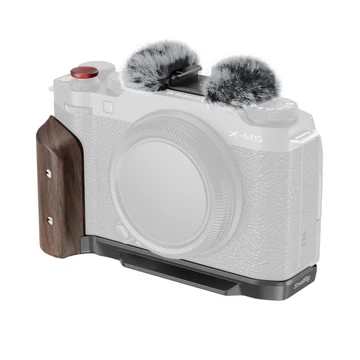 SmallRig L-Shape Mount Plate with Wooden Handle for FUJIFILM X-M5 (Black) 5260