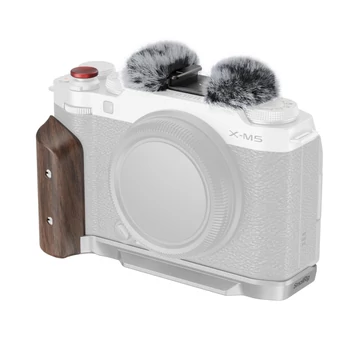 SmallRig L-Shape Mount Plate with Wooden Handle for FUJIFILM X-M5 (Silver) 5261