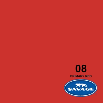 SAVAGE papír premium fotóháttér Primary Red 1,35×11m