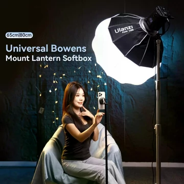 Ulanzi 80cm-es nyitható gömb softbox, lantern, Bowens csatlakozás, hordtáskával