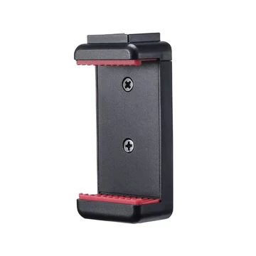 Ulanzi ST-07 telefon tartó adapter állványhoz, vakupapucs adapterrel, fekete piros