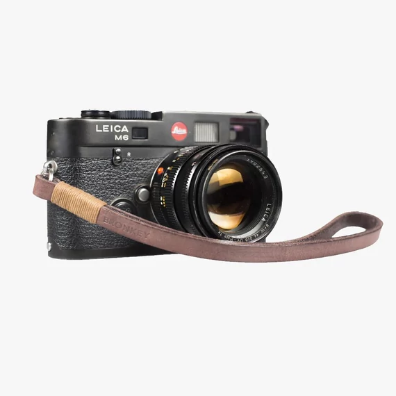 BRONKEY Brown & Tanned leather camera strap TOK-205