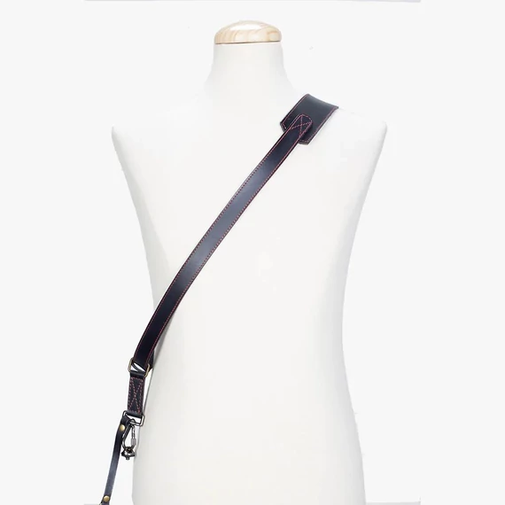 BRONKEY Black sling leather camera strap TOK-601-L