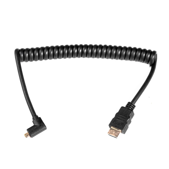 Caruba HDMI MicroHDMI spirálkábel (hajlított - 90°)