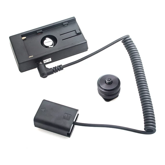 Caruba Sony NP FW50 Dummy Battery + F970 akkumulátor Gusset (tekeredő kábel)