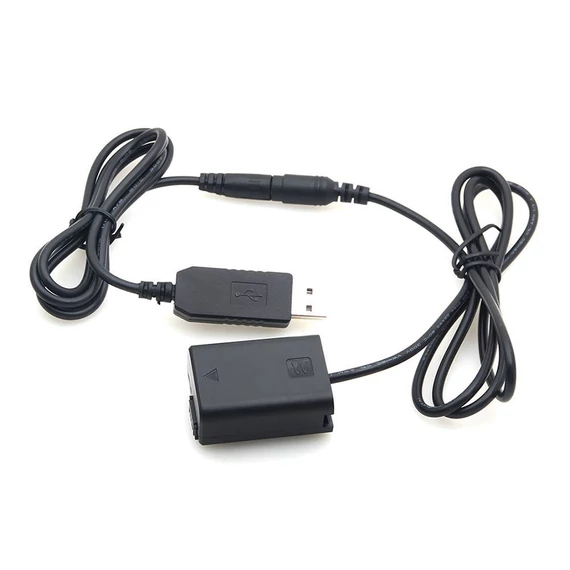 Caruba Sony NP FW50 Dummy Battery + 5V 2A USB-kábel