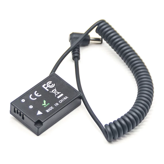 Caruba Canon LP E17 (DR E18) teljes dekódolású Dummy Battery + rugós kábel