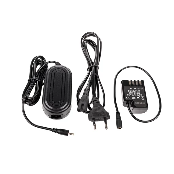 Caruba Panasonic DMW DCC12 teljes dekódolású Dummy Battery + DMW AC8 hálózati adapter