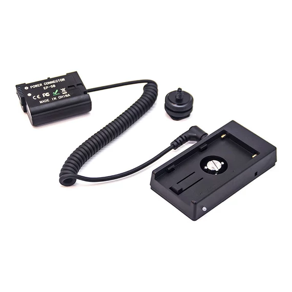 Caruba Nikon EN EL15 Teljes dekódolású Dummy Battery + F970 akkumulátorház (külön kábel)