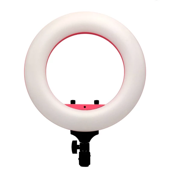 Caruba Round Vlogger 12" LED Szett táskával rózsaszín