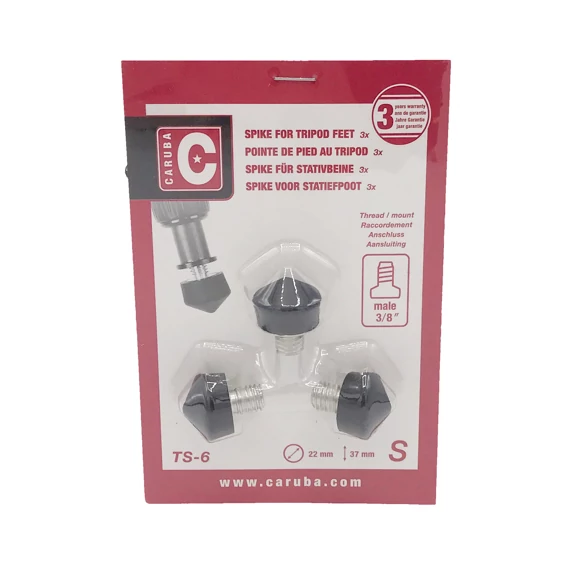 Caruba 3/8\" állványtalp gumírozott / 22 mm (3 db)