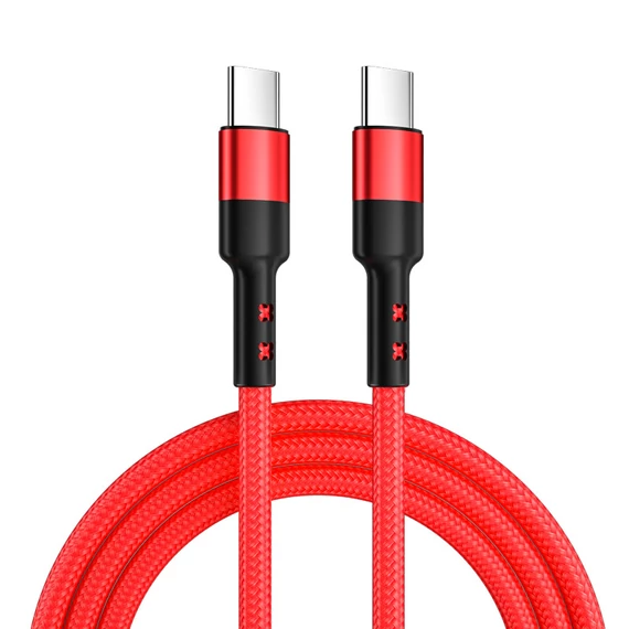 Caruba USB-C USB-C kábel 60W 30 cm piros