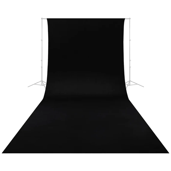 Caruba Gyűrődésálló háttér 2,60 x 6 m fekete