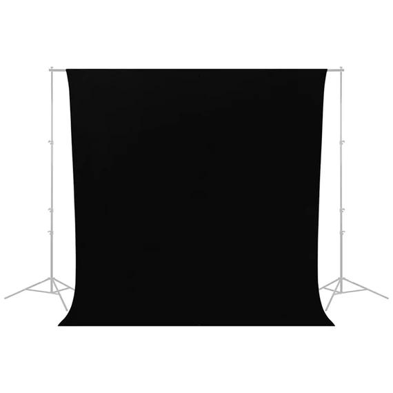 Caruba Gyűrődésálló háttér 2,60 x 3 m fekete
