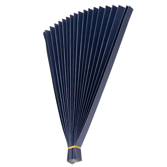 Folded Paper Fan Props Navy blue 36cm