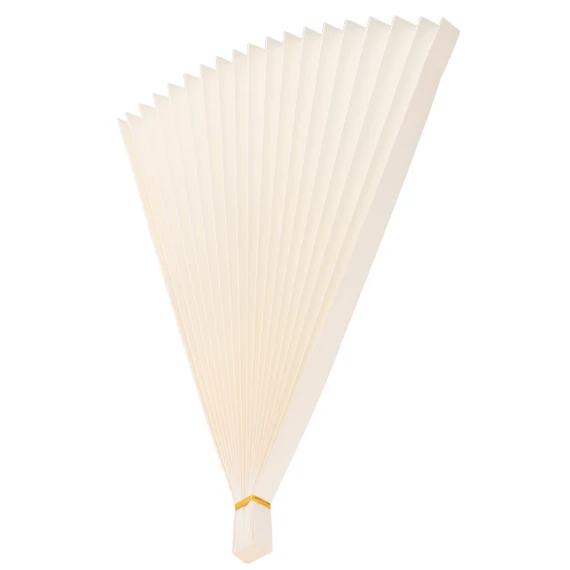 Folded Paper Fan Props Ivory 36cm