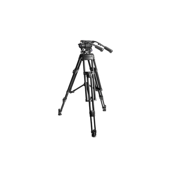 E-Image MOTUS 22 video tripod kit with MH22 fluid head for Blackmagic, Sony, Panasonic cameras