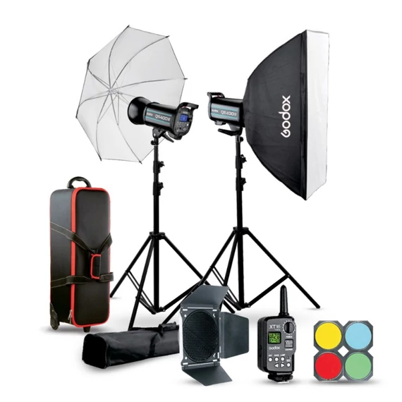 GODOX QSII 2xQS400II stúdióvaku Kit